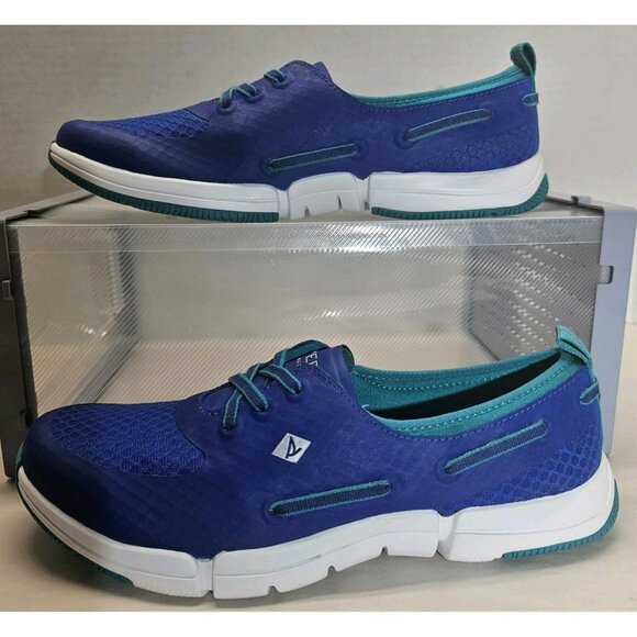 Sperry Women's Ripple Rush  Mesh Dazzling Blue/Green/White Sneakers Size 9M - Picture 1 of 16